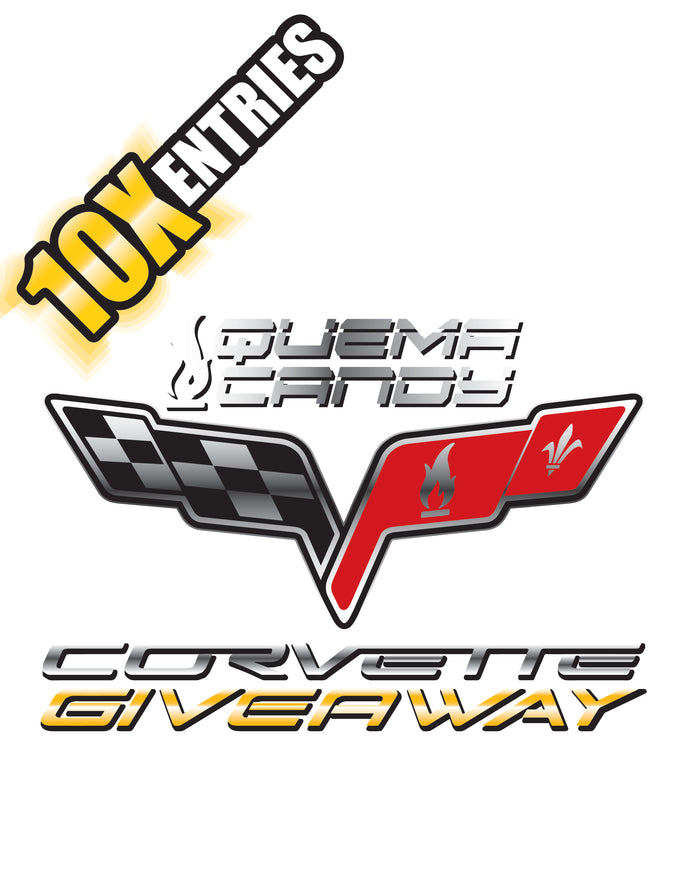 Corvette Giveaway sticker 10X ENTRIES